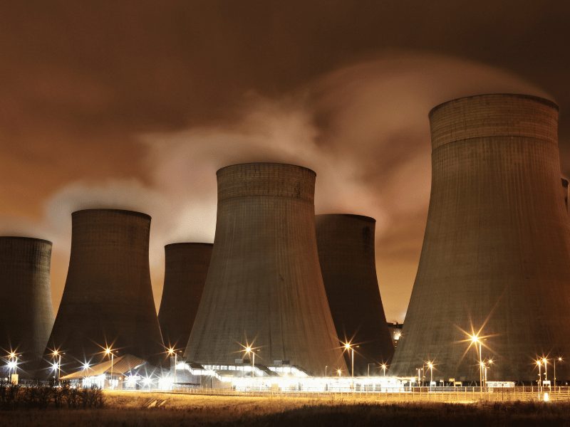 MEMS containerised rental generators providing temporary power at a UK power station during maintenance works.