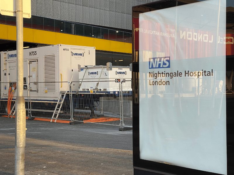 Nightingale Hospital Power Supply by MEMS supporting NHS operations during COVID-19